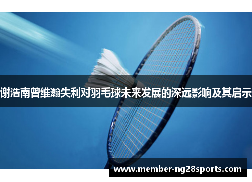 谢浩南曾维瀚失利对羽毛球未来发展的深远影响及其启示