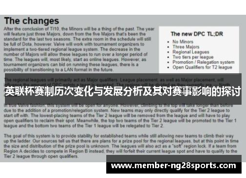 英联杯赛制历次变化与发展分析及其对赛事影响的探讨