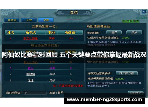 阿仙奴比赛精彩回顾 五个关键要点带你掌握最新战况